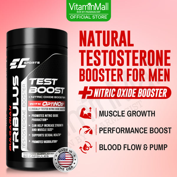 EC Sports Testosterone Booster Supplement for Men - 60's